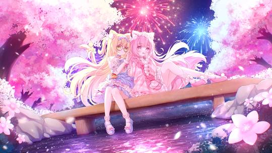【委托】樱花树下贴贴~ (ID: 127282046)