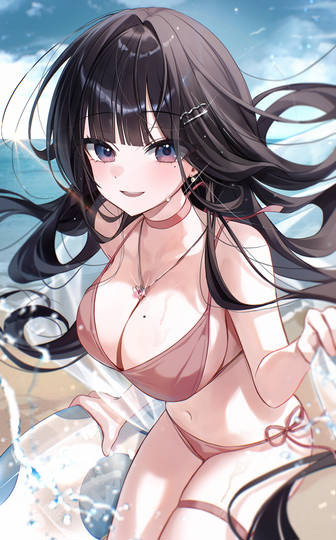 どうー？水着、似合ってる？ (ID: 131680683)