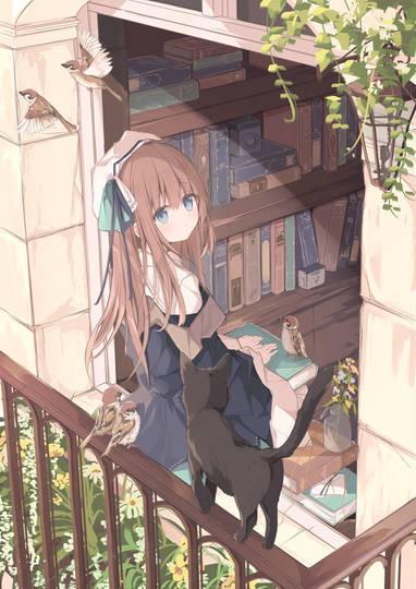 本と女の子 (ID: 136849820)