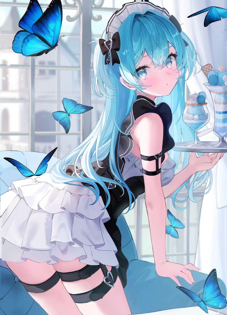 水色カフェメイド (ID: 128253185)