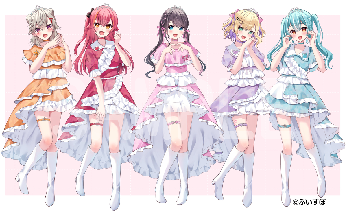 【仕事絵】ぶいすぽっ！　歌ってみた動画イラスト (ID: 131238315)