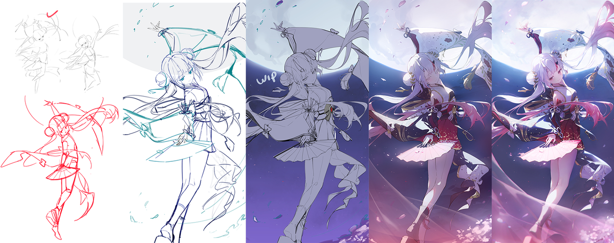 百鬼あやめ😈月余【fanart】＋過程 (ID: 136101951) - p1